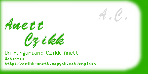 anett czikk business card